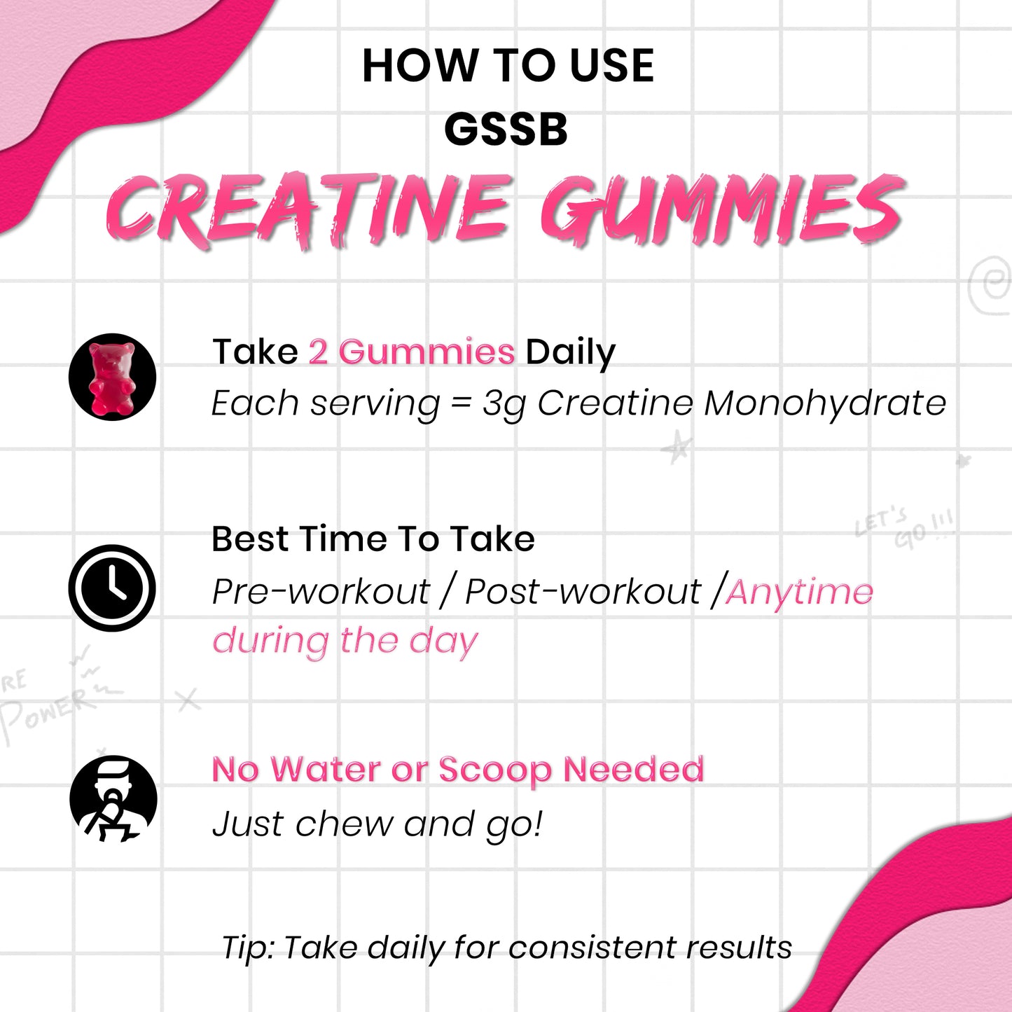 GSSB CREATINE MONOHYDRATE GUMMIES