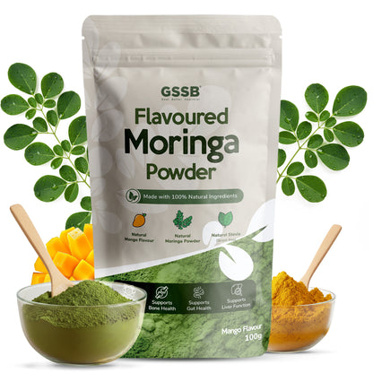 GSSB Tasty Flavoured Moringa Powder | 100% Natural Sugar-Free & Healthy Superfood | Energy & Wellness | 100g Pack