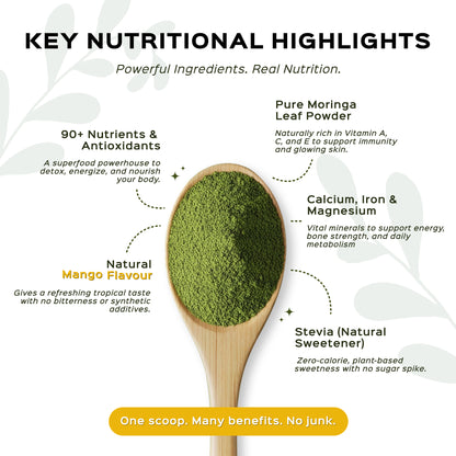 GSSB Tasty Flavoured Moringa Powder | 100% Natural Sugar-Free & Healthy Superfood | Energy & Wellness | 100g Pack