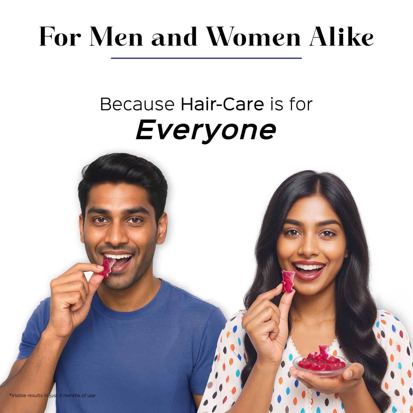 GSSB Biotin Gummies for Hair Growth, Skin & Nails – Strawberry Flavour – With Multivitamin, Zinc & DHT Blocker – 30 Gummies – Stronger Hair, Glowing Skin, Healthy Nails – For Men & Women (Pack of 1)