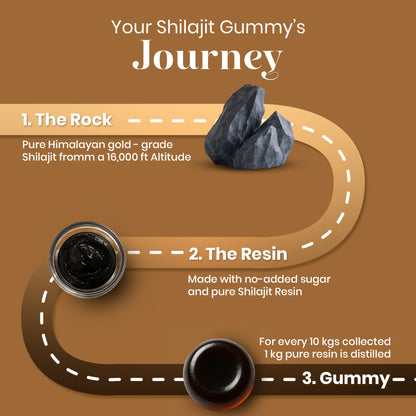 GSSB Shilajit Gummies Ultra | With Added Benefits of Gokshura & Akarkara Extracts | Pure Himalayan Shilajit with Ashwagandha | Boosts Strength, Stamina, Energy & Vitality | No Added Sugar | Imli Flavour | 30 Gummies