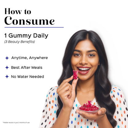 GSSB Biotin Gummies for Hair Growth, Skin & Nails – Strawberry Flavour – With Multivitamin, Zinc & DHT Blocker – 30 Gummies – Stronger Hair, Glowing Skin, Healthy Nails – For Men & Women (Pack of 1)