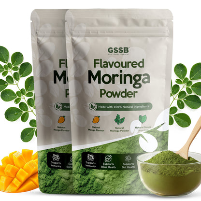 GSSB Tasty Flavoured Moringa Powder | 100% Natural Sugar-Free & Healthy Superfood | Energy & Wellness | 100g Pack